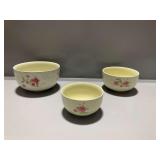 (3) Hall Superior Quality Kitchenware Bowls