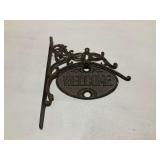 Cast Iron Welcome/Goodbye Double Sided Hanging Sign