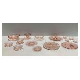 Pink Depression Glass Tableware