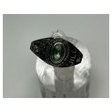 1988 Medford Senior High School Class Ring with Green Stone...Size 6.5
