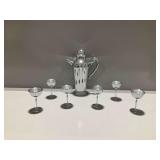 7-Piece Cocktail Shaker and Stemmed Glass Set
