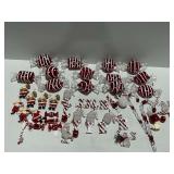 Red and White Holiday Ornaments and Decor