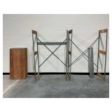 Metal Shelving System with Wooden Shelf Panels