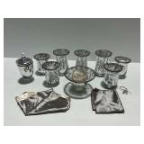 Mercurized Glass and Fabric Decor