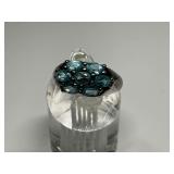 Sterling Silver Multi Stone Ring...Size 7