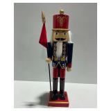 Wooden Nutcracker Soldier with Red Flag