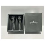 Waterford Crystal Swan Toasting Flutes with Original Box
