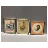 (3) Bessie Pease Gutmann Framed Prints