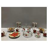 Christmas Tableware and Crackle Glass Decor