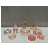 Group of Pink Depression Glass ... see photos