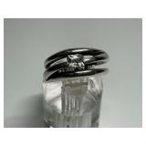 Sterling Ring with Princess Cut Stone...Size 9