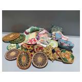 Vintage Handmade Pot Holders and Woven Trivets
