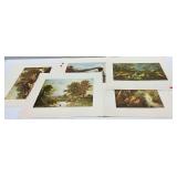 Currier and Ives and Other Unframed Prints... see photos and description