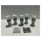 Mosaic Vases with Fabric Liners