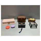 Decorative Vintage Storage Boxes and Shell Trinket Dishes