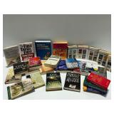 Various Hardcover Books Including Novels and Reference Volumes