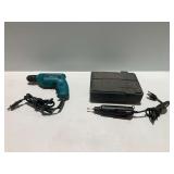 Makita Electric Drill and Dremel Model Moto-Tool with Case and Accessories... both work