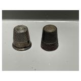 (2) Sterling Silver Thimbles