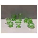 Green Depression Uranium Glass Tableware