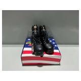 New Thorogood American Union Series Waterproof 6-in. Black Steel Toe Boots Size 10.5 3E