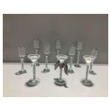 Decorative Glass Candle Holders with Glitter Like Fillings
