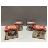 (4) Twelve Days of Christmas Boxes with Compartments