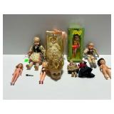Vintage Dolls and Doll Parts Including Mattel Living Fluff and Victorian Romance