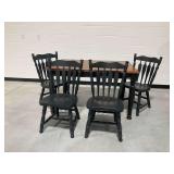 5-Piece Wooden Dining Set: Table and (4) Chairs