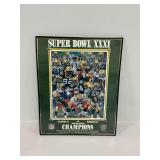 Framed 1997 Super Bowl XXXI Champions Poster