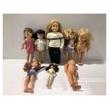 Several Collectible Fashion Dolls and Smaller Doll