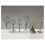 (6) Metal Wig Stands