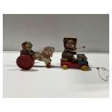 (2) Fisher-Price Pull Toys Including Teddy Zilo