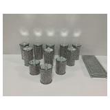 Crystal Fill Cylinder Canister Set and Tray