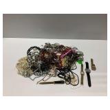 Costume Jewelry Lot with Wrist Watches and Letter Opener