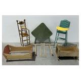 Group of (6)... Vintage Doll Furniture