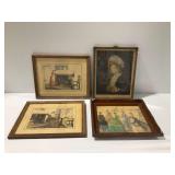 (4) Framed Prints: "Mrs. Robinson" and Others