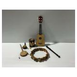 Suzuki Recorder, Wooden Tambourine, and Other Musical Instruments