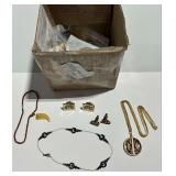 Costume Jewelry with Necklaces and Cufflinks