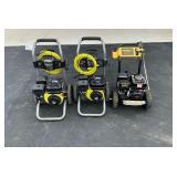 (3) Pressure Washers by Ryobi and DeWalt...see description