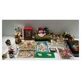 Group of Christmas Ornaments and Decor