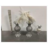 (4) Decorative Vases with Artificial Floral Stems