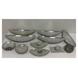 11-Piece Mirrored Glass Mosaic Home Decor Set