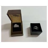 (2) Fashion Ring Sets with Stone Embellishments and Boxes
