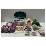 Yarn and Other Craft Supplies with Storage Tote