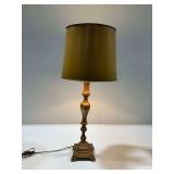 Wooden Table Lamp with Cylindrical Shade