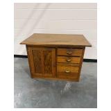 Wooden Cabinet with (3) Drawers and Door