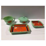 Anchor Hocking Fire King Jadeite Kitchenware 4-Piece Set