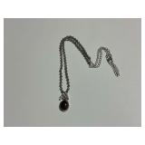 Sterling Silver Labradorite Stone Necklace