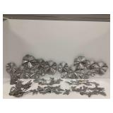 Metal Wall Decor with Floral and Insect Motifs