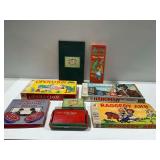 Vintage Board Games and Paper Dolls with Child